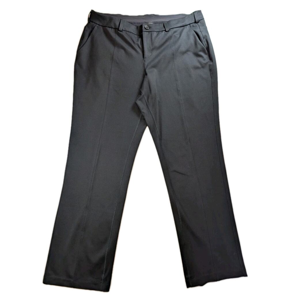 Duluth Trading Co Women 16W x 31 Black Work Pants Straight Leg Structured Office